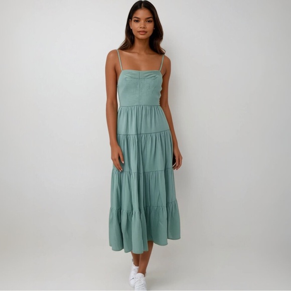 Comfy And Ready Sally Spaghetti Dress in Green - Picture 16 of 16